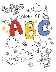 ABC Coloring Pages - Etsy