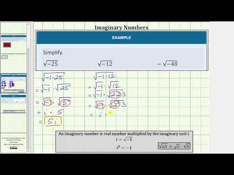 Simplify Square Roots to Imaginary Numbers