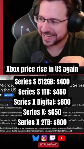Xbox Series X and S Price to Increase Again in the US (Up to $800)