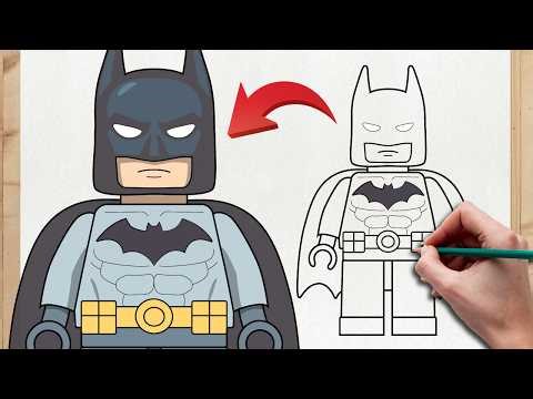 How to Draw LEGO Batman 🦇 | Easy Step-by-Step Drawing Tutorial