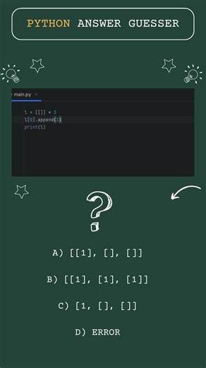 GUESS THE OUTPUT #1 — Python List Trick #coding #python #interview