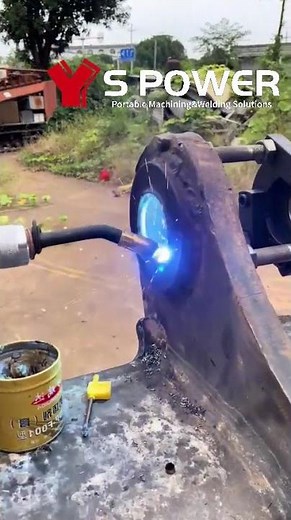 Portable Line Boring Machine Bore Weld Excavator Repair#machine #welding #lineboring #enginiring
