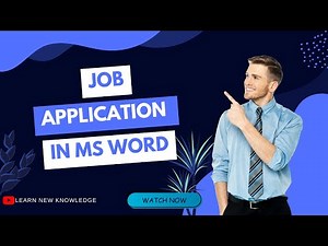 How to Write a Job Application in MS Word on Laptop | Step-by-Step Tutorial‪@Learn_New_Knowledge‬