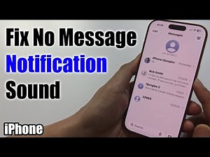 How to Fix No Message Notification Sound on iPhone