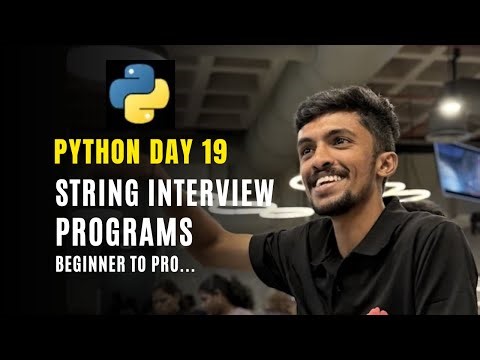 Day -19: Python String Interview Programs | Most Asked Questions #python #coding #strings
