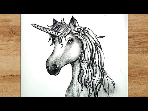 How to Draw a Unicorn Head Step by Step | Pencil Drawing for Beginners