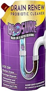 DRAIN RENEW Drain Line Maintenance and Septic Tank Treatment: The Ultimate Drain Cleaner for Your Drains, Showers, Sinks, and Toilets - Keep Your Pipes Clear and Septic System Healthy