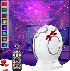 LOFTEK Galaxy Projector Star Projector, 360° Adjustable Night Light Projector with Remote Control&Timer, Rechargeable LED Starry Light Projector for Kids Bedroom Decor, Adult Home Theater, Ceiling