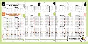 Graphing Lines in Slope Intercept Form Worksheet