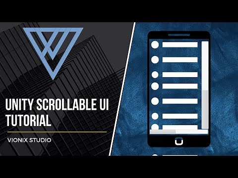 Making a scrollable UI in Unity| Unity scroll view tutorial