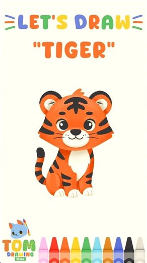 How to Draw a Tiger for Kids 🐯 | Easy Drawing Tutorial