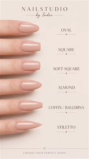 Basics of Nails shapes 💅🏻💯🔥 #nails #nailshapes #nailtraining #shaheenglamstudio