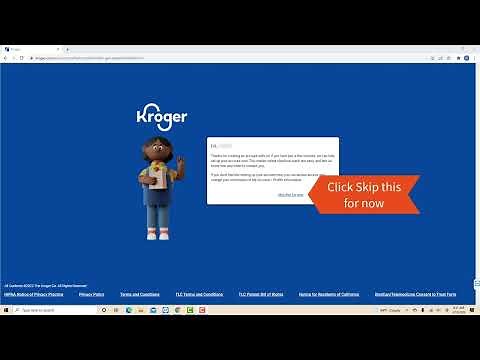 Kroger Online Account - Sign Up Tutorial