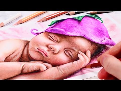 Drawing a COLOURED PENCIL Portrait in JUST 5 STEPS!