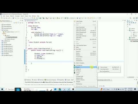 java in OOPS single Inheritance 001