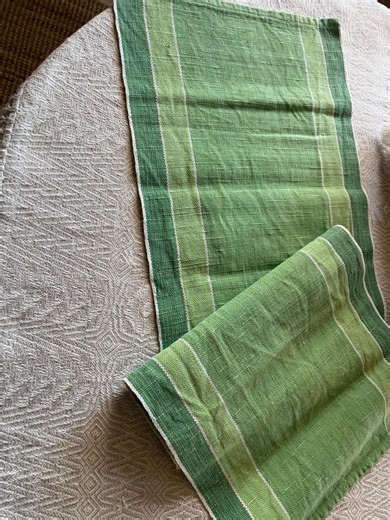 Vintage Green Scandinavian Table Runner – Woven Nordic Textile, Retro Table Decor - Etsy