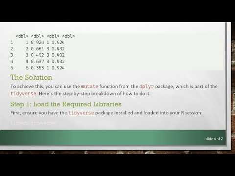 How to Use tidyverse to Reference Column Values from Different Rows