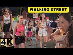 Thailand Walking Street: Girls and Street Food in Chiang Mai Night Market [4K]