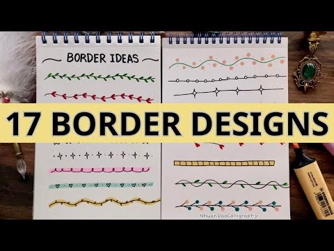 17 Quick and Easy Border Designs for Project File, Bullet Journal | Journal Divider Ideas | NhuanDao