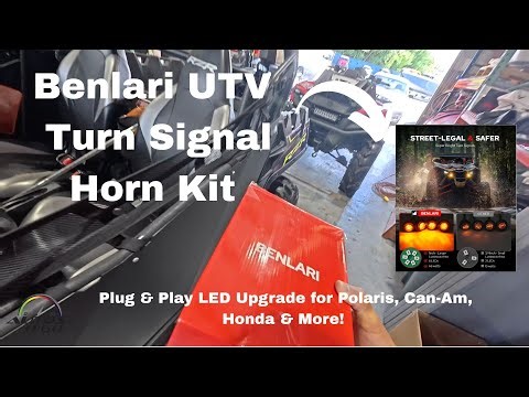 Benlari UTV Turn Signal/Horn Kit 🚨 | Plug & Play LED Upgrade for Polaris, Can-Am, Honda & More!