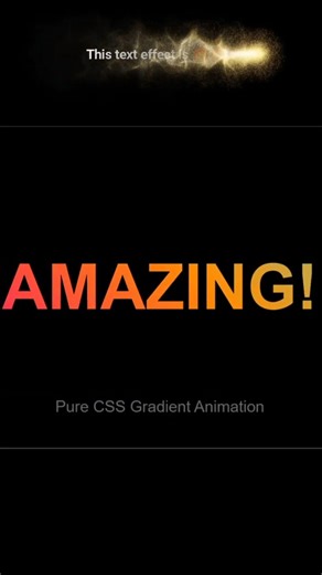 Animated Gradient Text Effect! 🌈 CSS Tutorial #shorts #frontendcourse