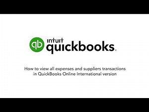 QuickBooks Tutorial: How to view all expenses and suppliers transactions