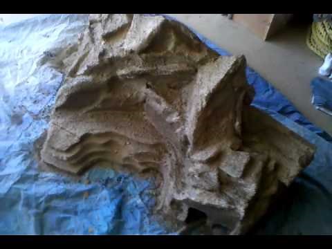 Building a model railroad mountain out of foam