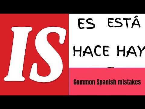" IS " in SPANISH ( ES, ESTÁ, HACE, HAY)