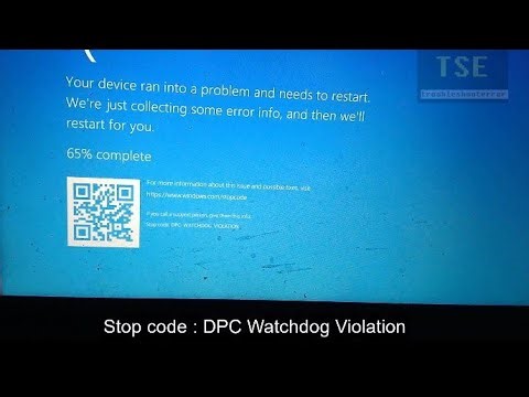 How to fix DPC Watchdog Violation bsod in windows 10/11 - Your device ran into a problem and needs..