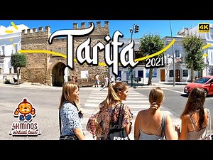 🏖️Summertime in TARIFA - 4K (Ultra HD) Walking Virtual Tour Spain (2021)