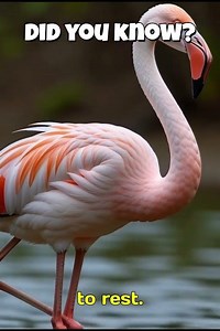 Why Flamingos Sleep on One Leg — The Cutest Animal Trick! 🦩✨ #trending #facts #viralvideo #shorts