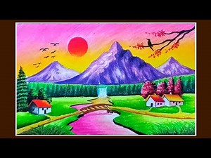 Step by Step Pastel Tutorial: How to Draw a Peaceful Mountain Landscape for Beginners