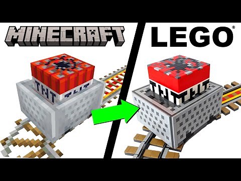 I Built A WORKING LEGO Minecraft TNT Minecart!!