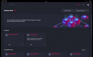 MSI Center User Scenario Not Working