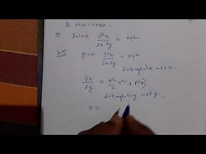 Solution of Partial differential equations by direct integration method