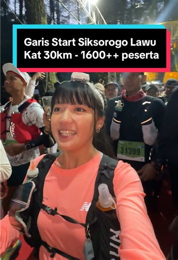 Siksorogo Lawu 30 km 🇮🇩 • Beraama 1600   peserta!! Super seru, super meriah, dan juga super deg degannn First time main ke Tawangmangu ~ • Doakan Finish Strong ya 💪🏻 • #siksorogolawuultra #slu #trail #trailrunning #tawangmangu