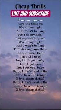cheap thrills with lyrics #music #remix #singer #vocal #newmusic