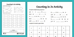 Counting by 2s Worksheet