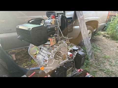 Amazon 5 Hp Diesel Engine Unboxing, First start, Running On vegetable Oil