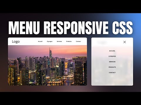 Comment créer un menu responsive en HTML, CSS et JavaScript