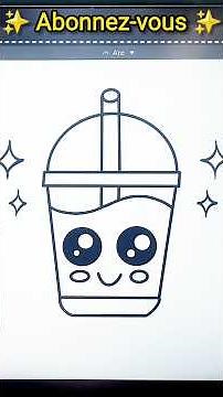 comment dessiner un verre de jus facile #comment_dessiner #drawing