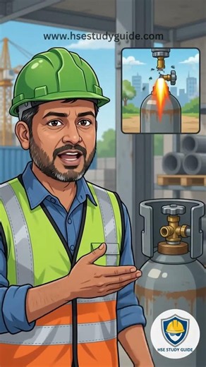 Unsafe Use of Compressed Gas Cylinder Without Valve Cap