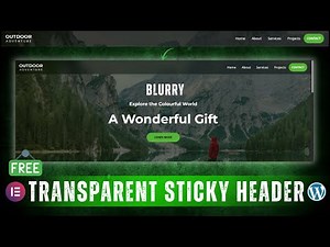 How to Create Transparent Sticky Header in Elementor Wordpress Tutorial (2025)