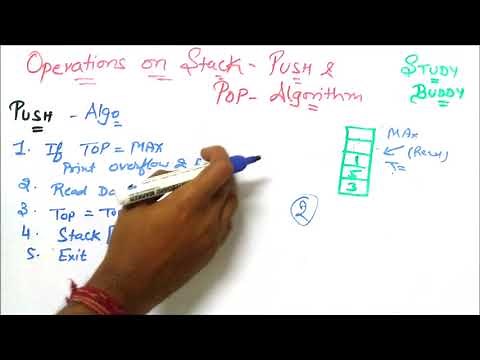Operation on Stack - Push and Pop Algorithm [ Easiest Explain ]