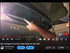 Rear Wiper Blade Replacement