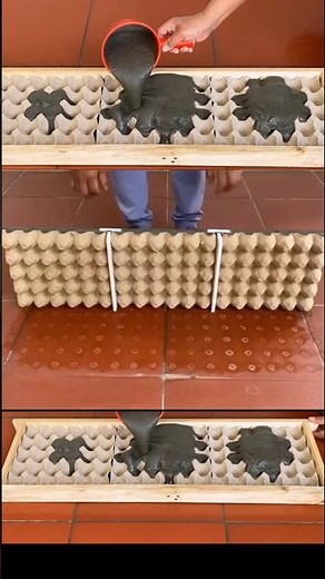 ✨🪴DIY Cement Flower Pot Using Egg Cartons | Creative Garden Planter Idea!