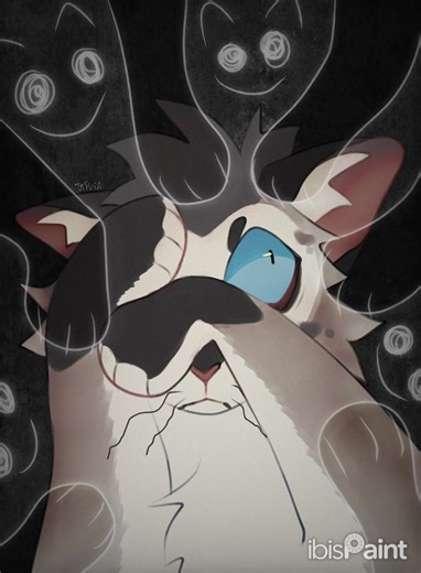 gooooosefeaather.. arttt… so spoooky.. • design by Songsteps-designs on deviantart. #goosefeather #warriorcatsart #warriorcats #halloween #speedpaint