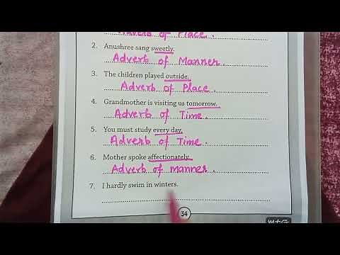 English Grammar worksheet class 4 Adverbs - types