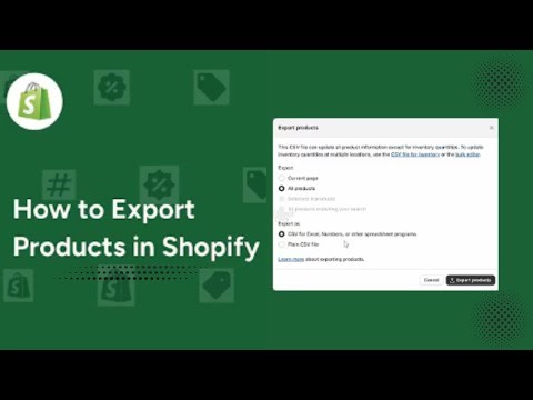 How To Export Product From Shopify Store | Shopify Export Products | Class -13
