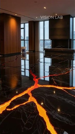 🔥 Extreme Luxury Lava-Marble Floor Installation Satisfying Epoxy Timelapse 🔥
